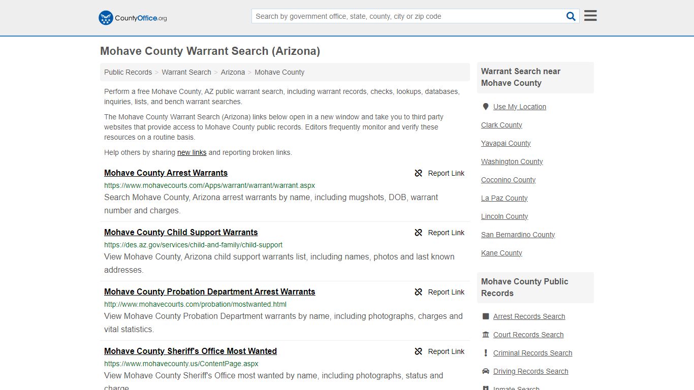 Warrant Search - Mohave County, AZ (Warrant Checks & Lookups)